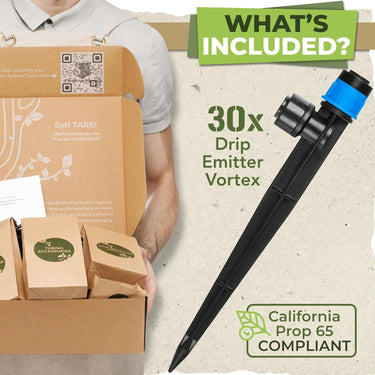 Push-to-Connect Irrigation Drippers from Carpathen - fast and simple assembly